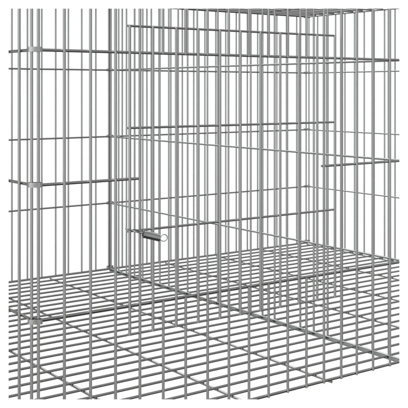 Vidaxl Jaula Para Conejos 3 Paneles Hierro Galvanizado 163x79x54 Cm_5