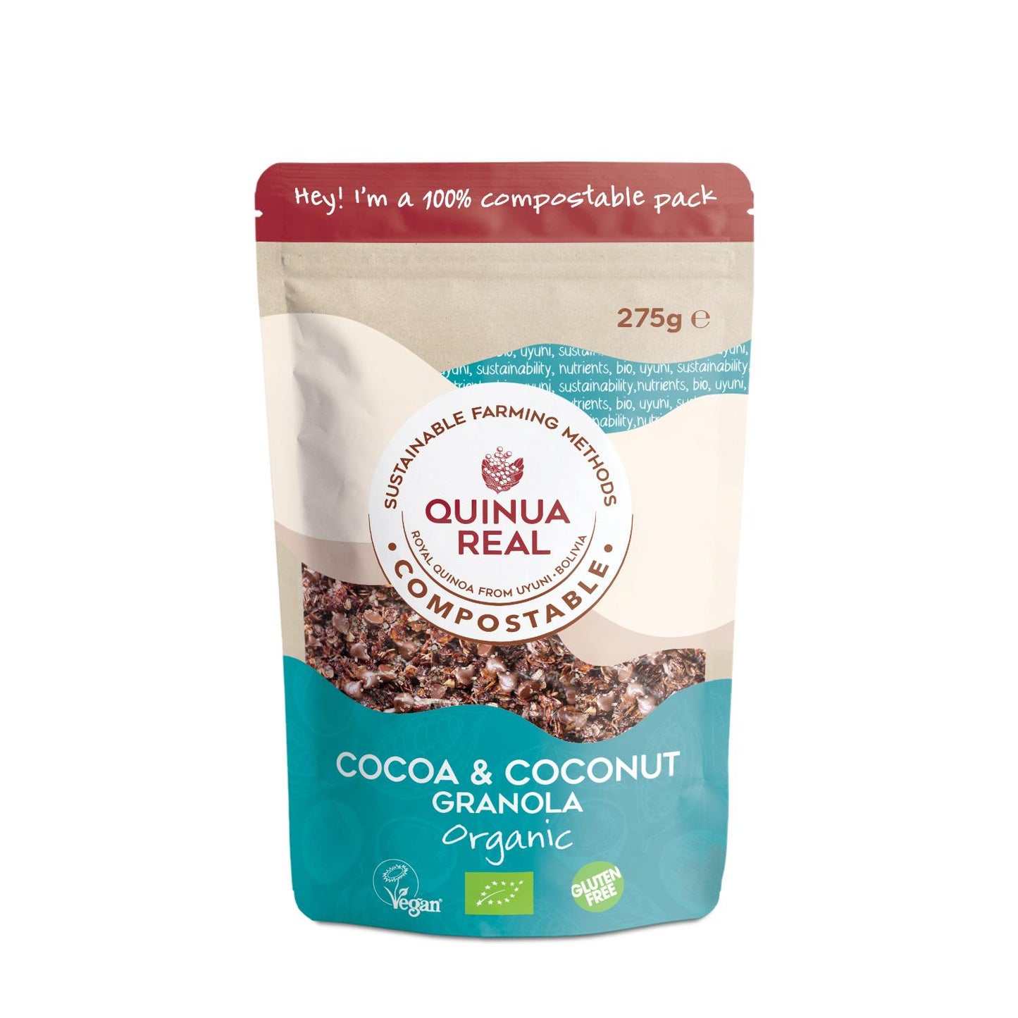 Granola de Quinua Real con cacao y coco sin gluten BIO La Finestra Sul Cielo 250 g
