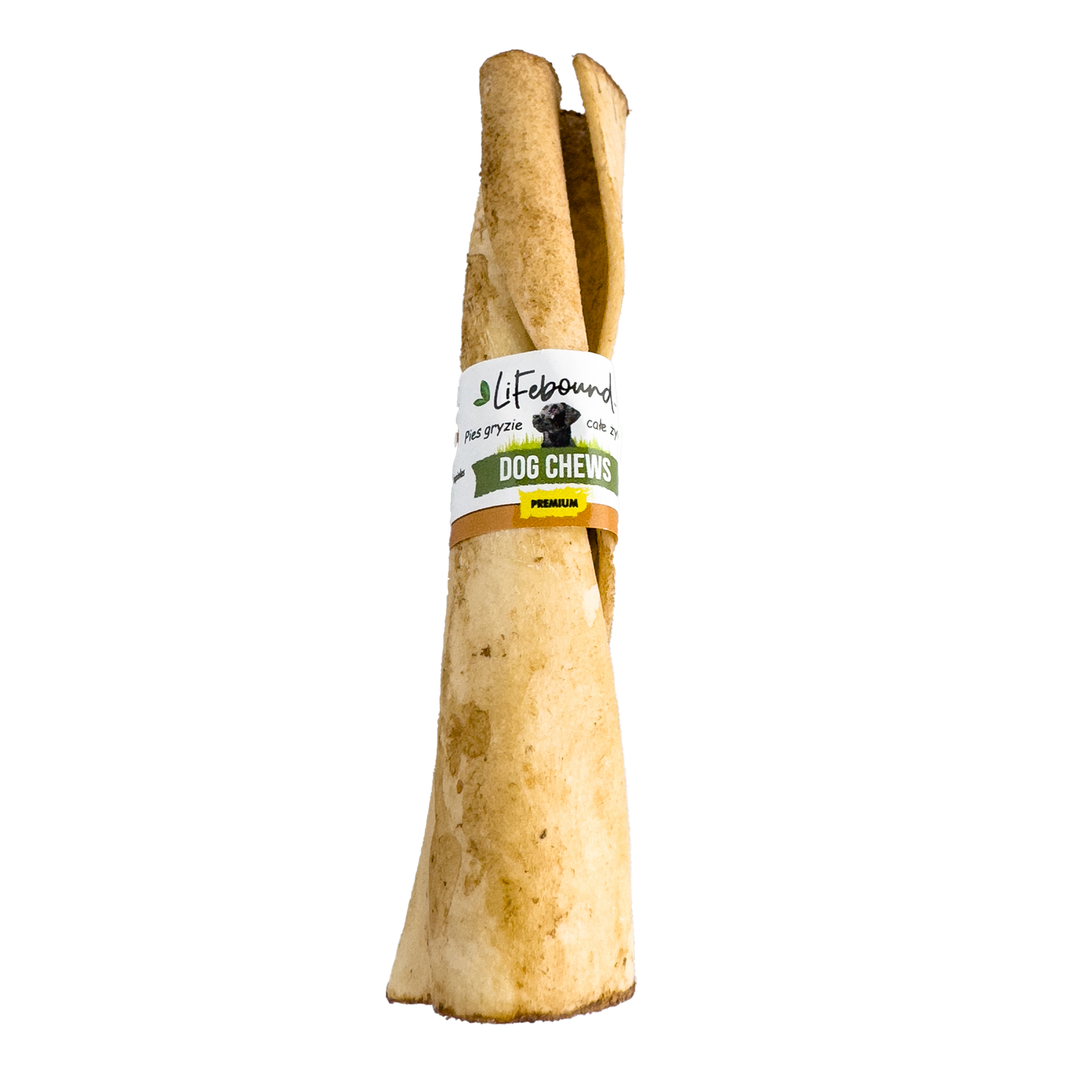 Lifebound - Hueso Masticable Natural Para Perros De Piel De Ternera Sabor A Mantequilla De Maní - 10 uds -S_0