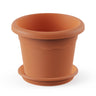 Pack maceta redonda con plato color terracota Terra 26 x 19 cm