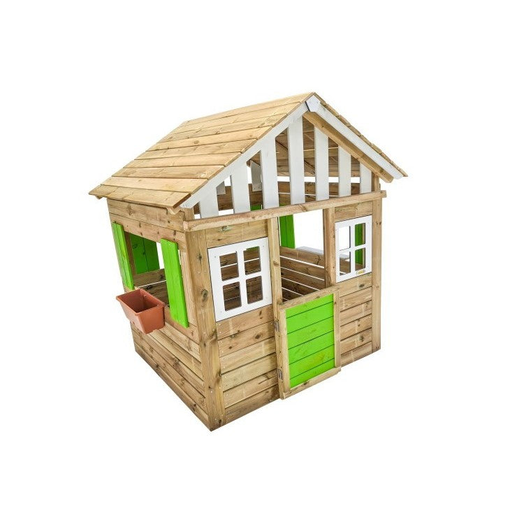 Casita De Madera Masgames Lollipop Xl Verde Sin Suelo De Madera.