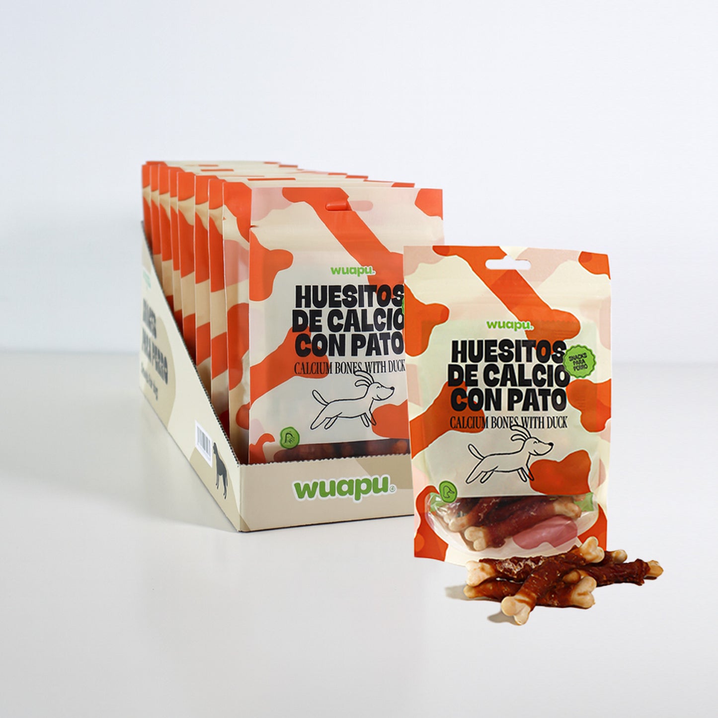 Snack Natural Para Perro Huesitos De Calcio Con Pato Wuapu 500gr_4