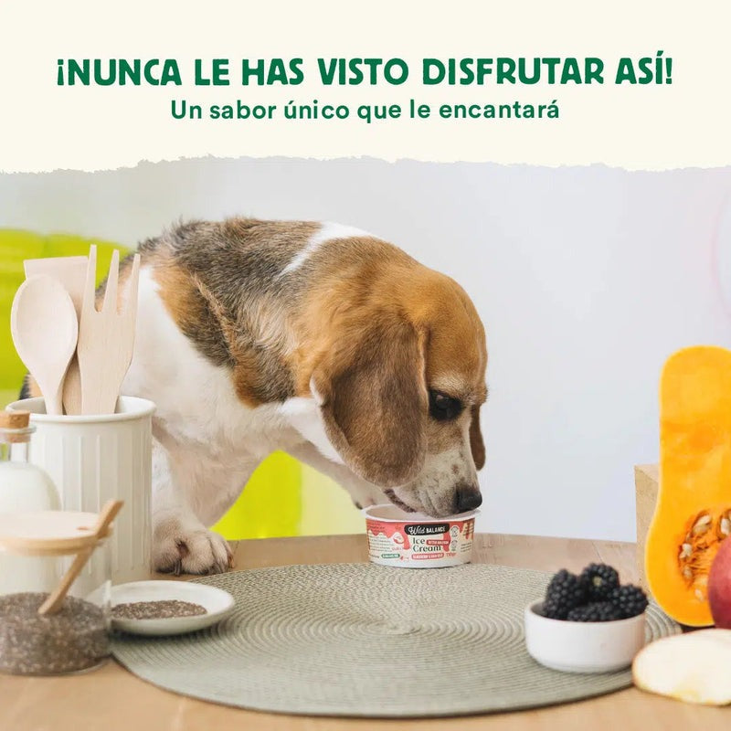 Yogur helado para perros y gatos con prebióticos naturales Wild Balance 110 g