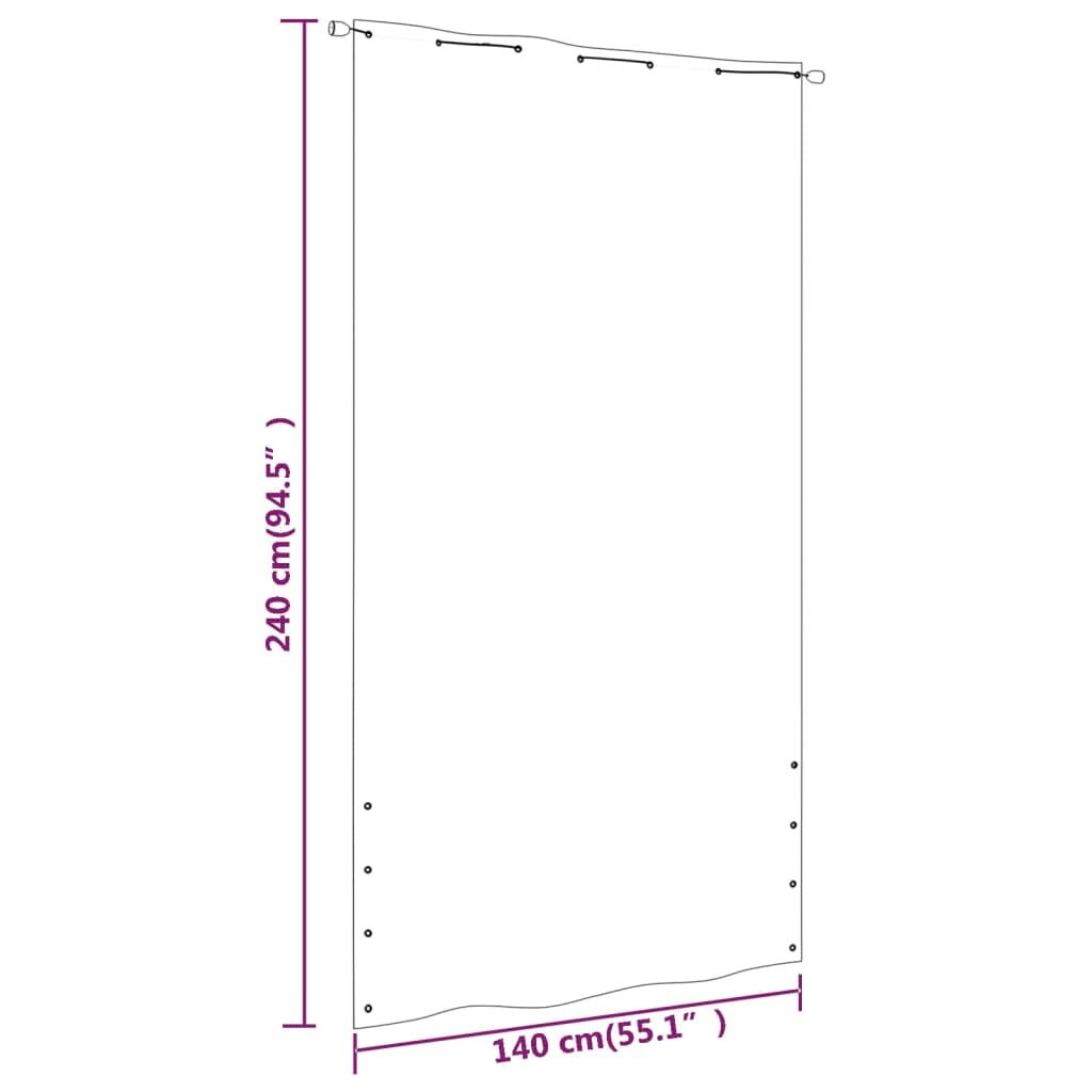 Vidaxl Toldo Para Balcón De Tela Oxford Azul 140x240 Cm_4