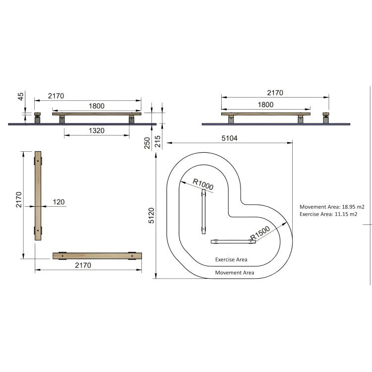 Barras De Equilibrio Masgames Indiana.