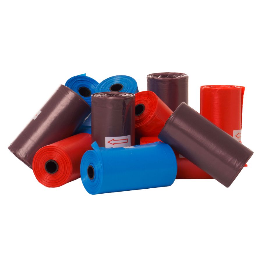 Pack 12 Rollos Colores Variados De Bolsas Higiénicas Recoge Excrementos De Perro. Rollo De 15 Bolsas