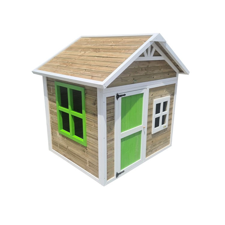 Casita Infantil De Madera Por Paneles Masgames Flam Rosa.