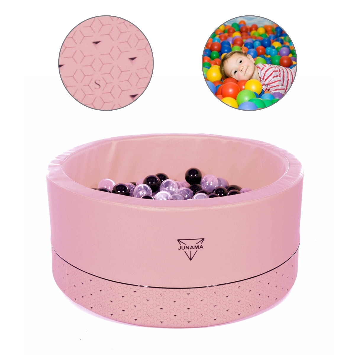 Piscina De Bolas Polipiel Con 200 Pelotas_rosa