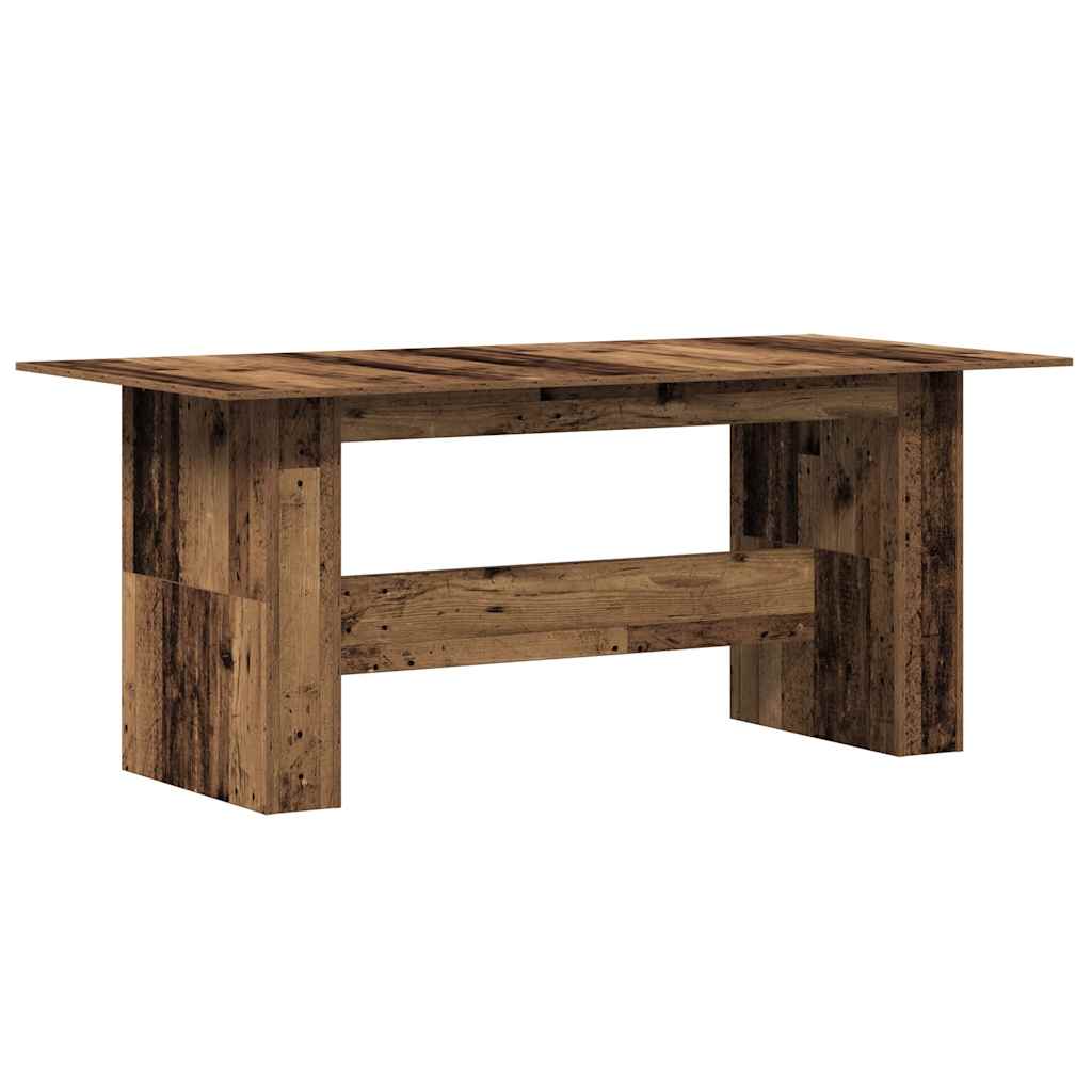 Mesa De Comedor De Aglomerado Madera Envejecida 180x90x76 Cm_4