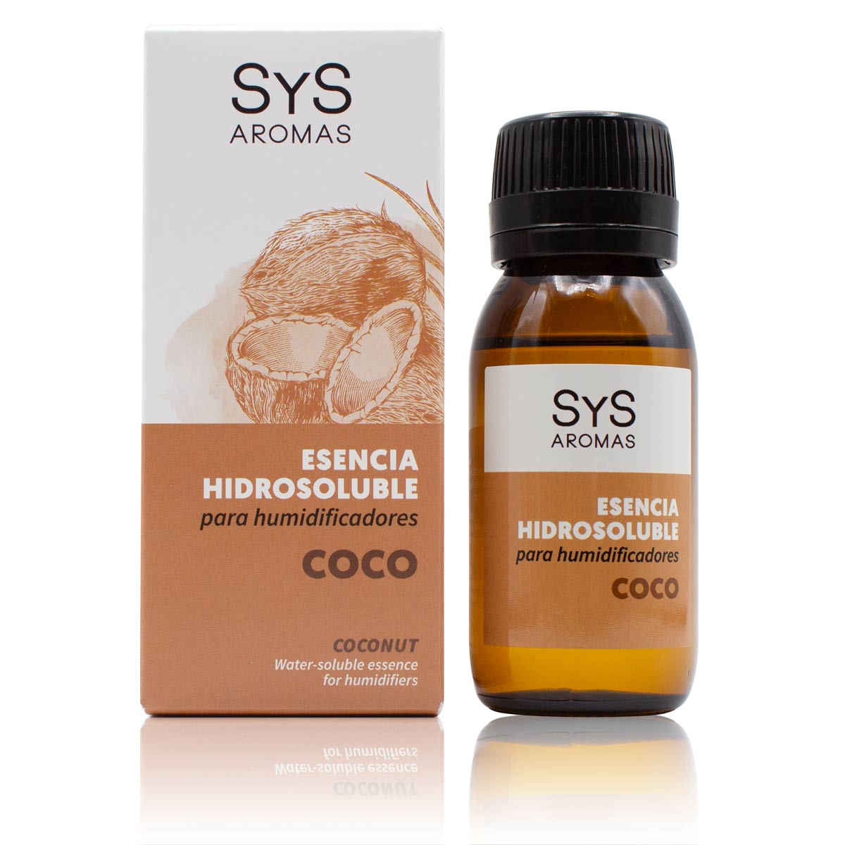 Esencia Hidrosoluble Coco SYS Aromas 50 ml | Aroma Dulce y Afrutado | Para Humidificadores y Difusores_0
