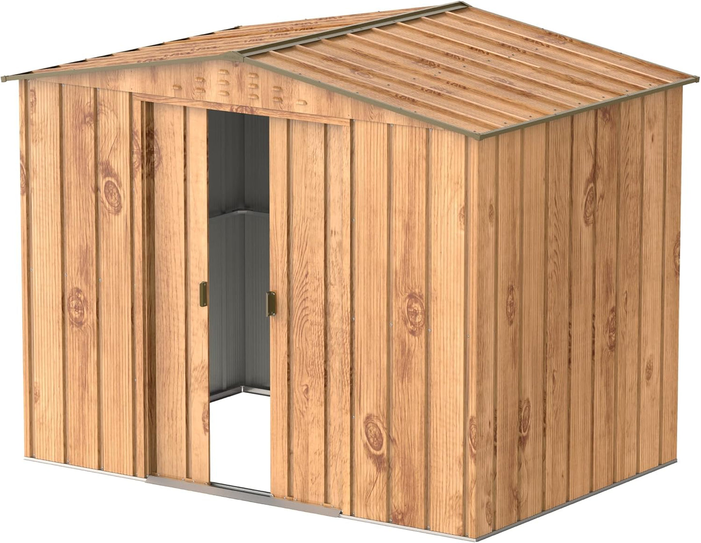 Duramax - Caseta Jardín - Top Artemisa 8x6 - Metal - Color Imitación Madera_5