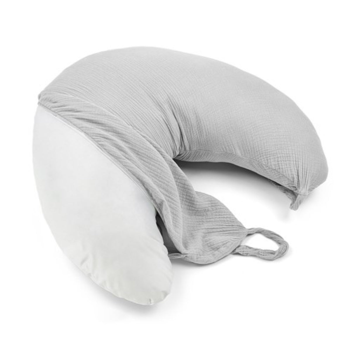 Cojín De Lactancia Muselina Con Fibra De Silicona Gris