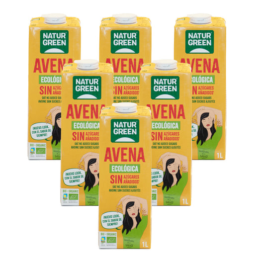 Pack 6 x Bebida de Avena BIO NaturGreen 1 L
