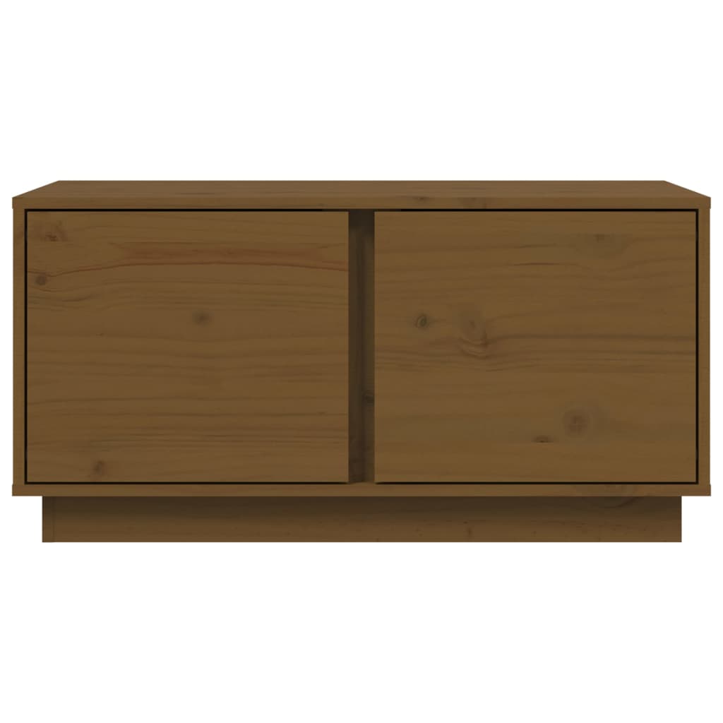 Mesa De Centro Madera Maciza De Pino Marrón Miel 80x50x40 Cm_4