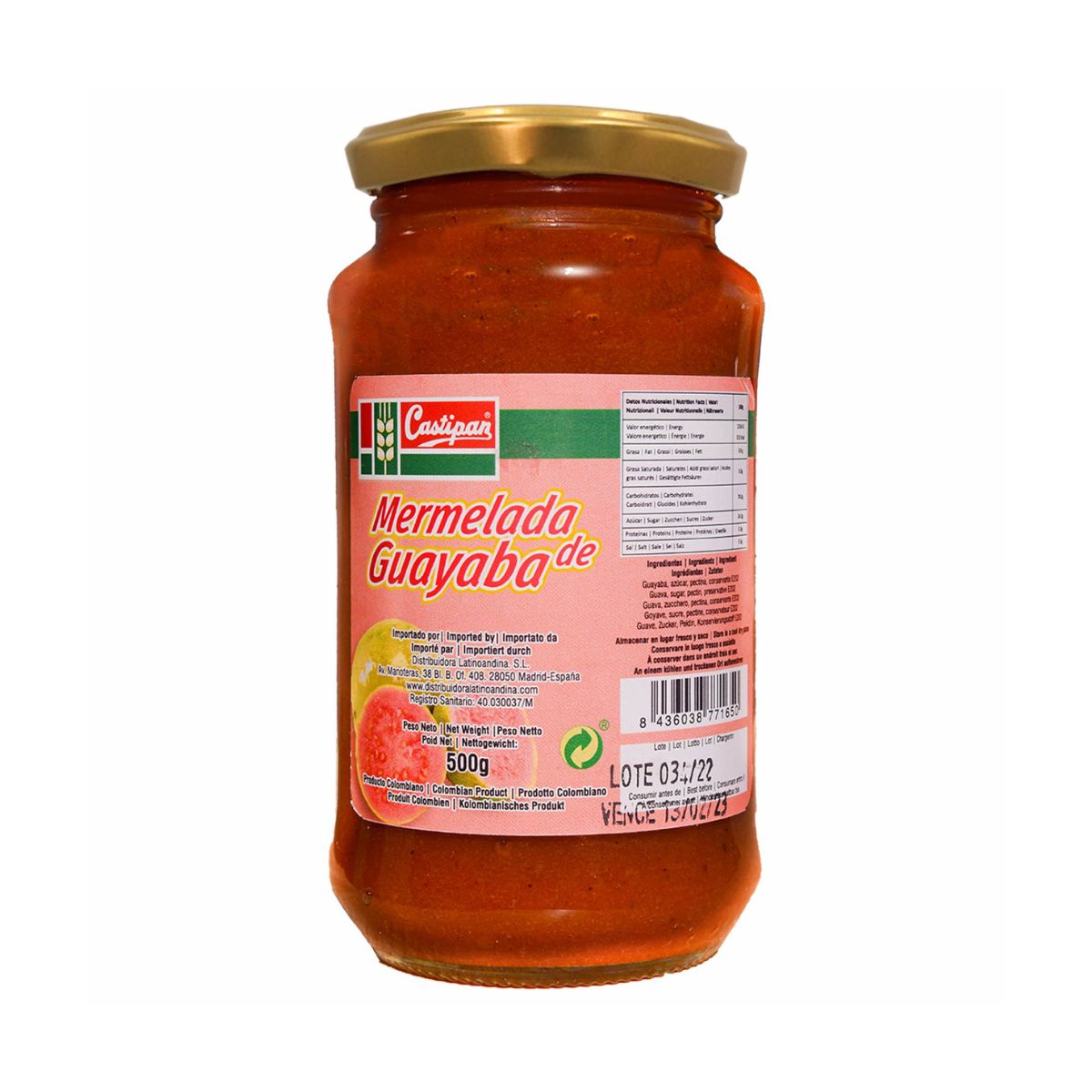 Mermelada Guayaba Castipan 600g