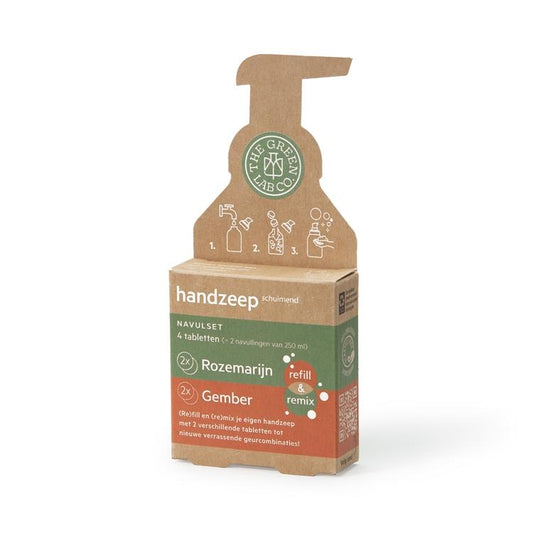 Set recambios Jabón de manos Romero y jengibre (4 pastillas) The Green Lab