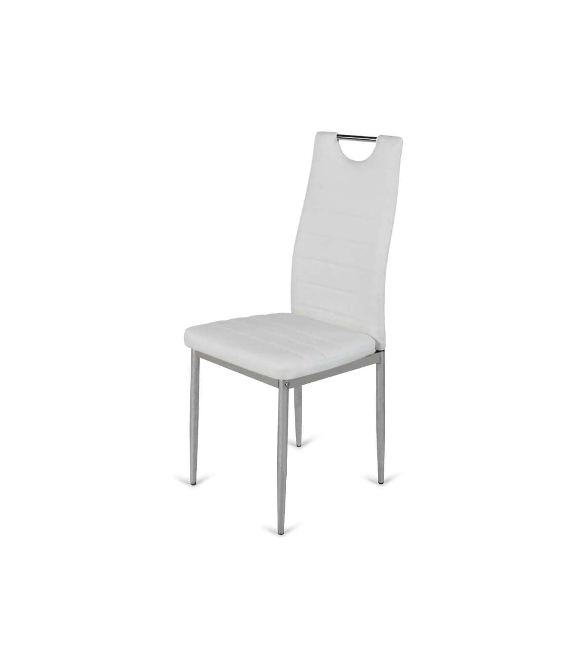 Pack De 6 Sillas Orense Tapizadas En Polipiel Blanca. 98 Cm(alto)43 Cm(ancho)51 Cm(largo)_0