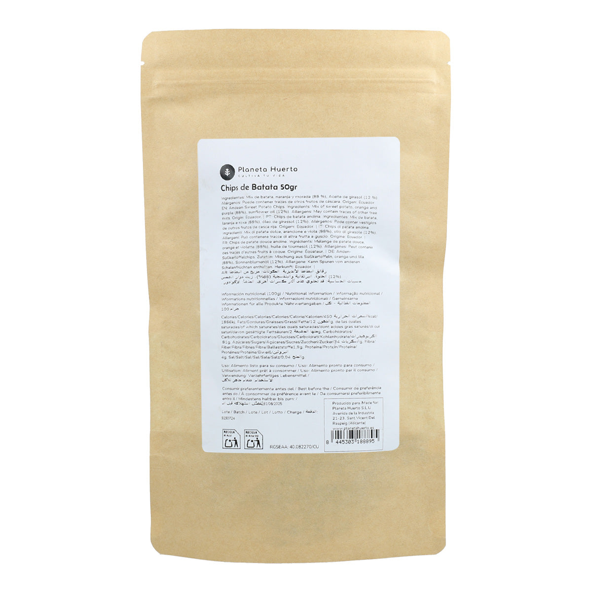Chips de batata Planeta Huerto 50 g