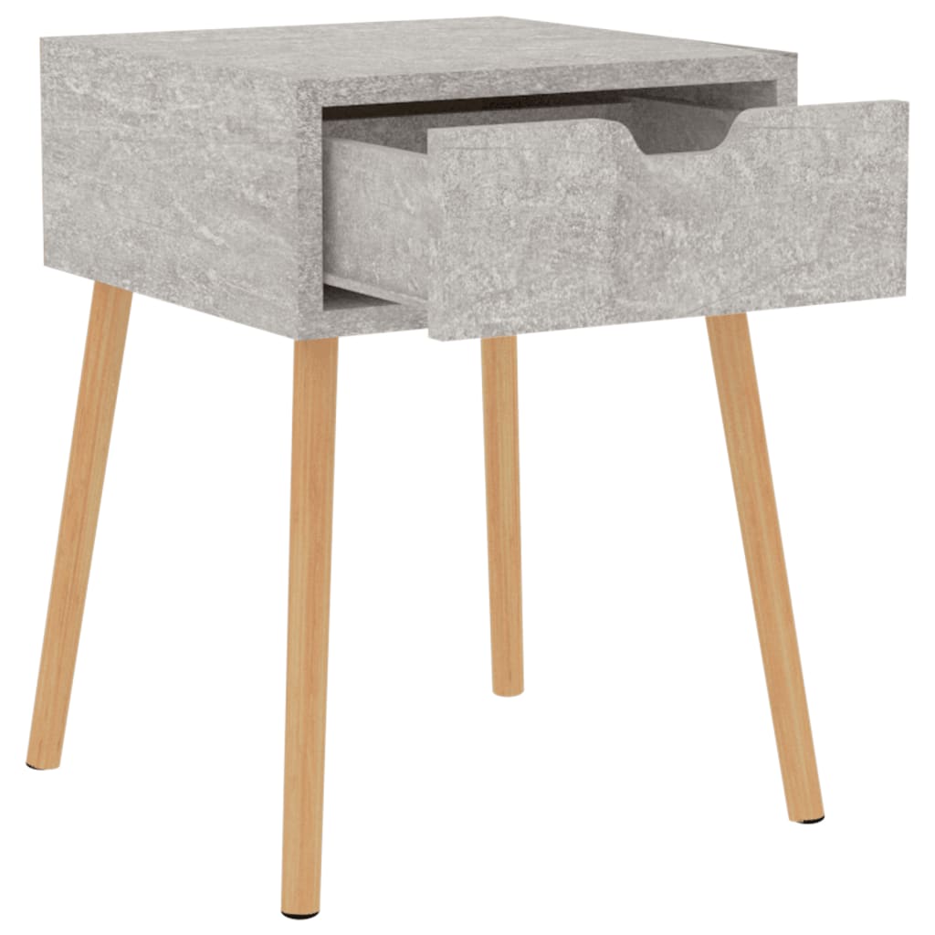 Mesitas De Noche 2 Uds Madera De Ingeniería Gris Hormigón_4