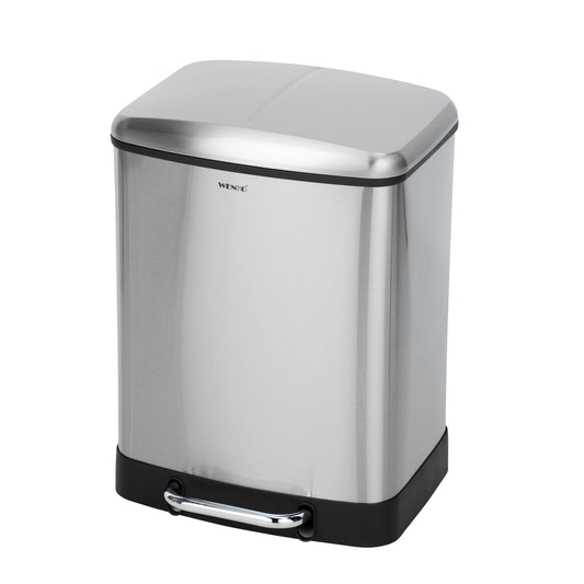 Cubo de pedal de acero inoxidable Easy Close Studio Duo, 2 x 20 lts.