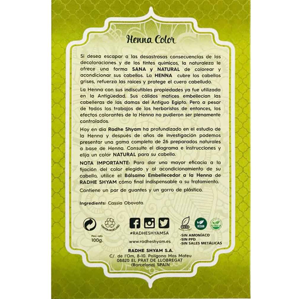 Henna polvo neutro Radhe Shyam 100 g