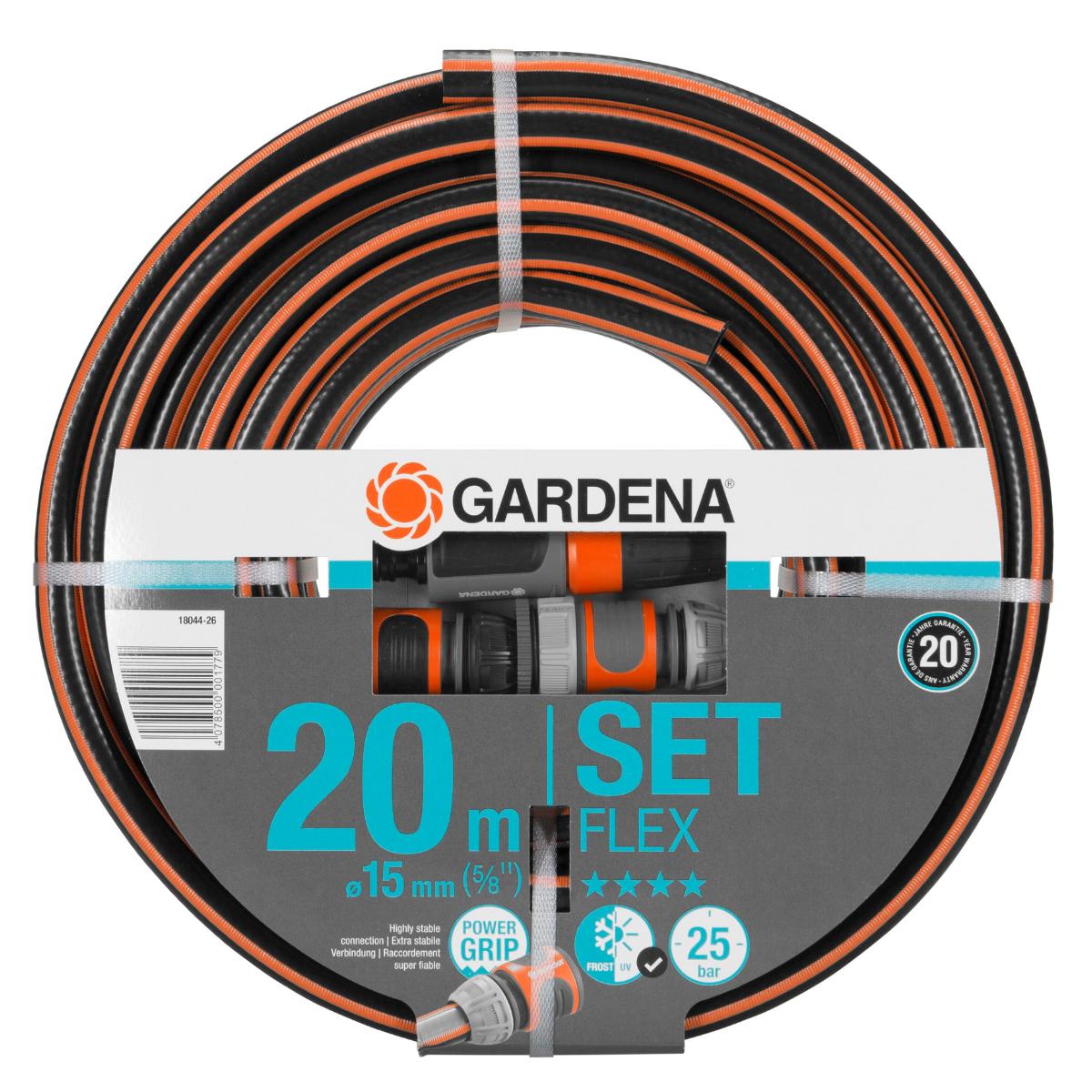 Set manguera flex Gardena 15mm 20m