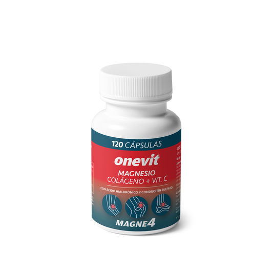 Onevit Magne4 Bisglicinato + Óxido de Magnesio + Colágeno + Vit C 120caps.