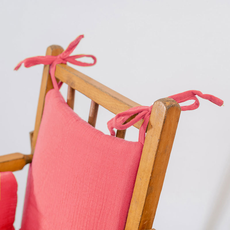 Cojín Para Trona De Algodón Orgánico Fresa