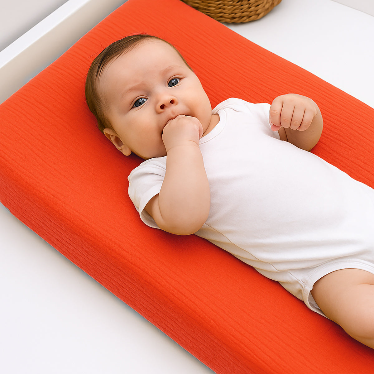 Funda De Colchón Para Cambiador En Algodón Bio Fresa