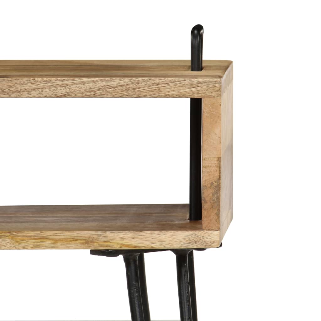 Mesita De Noche De Madera Maciza De Mango 40x34x47 Cm_4
