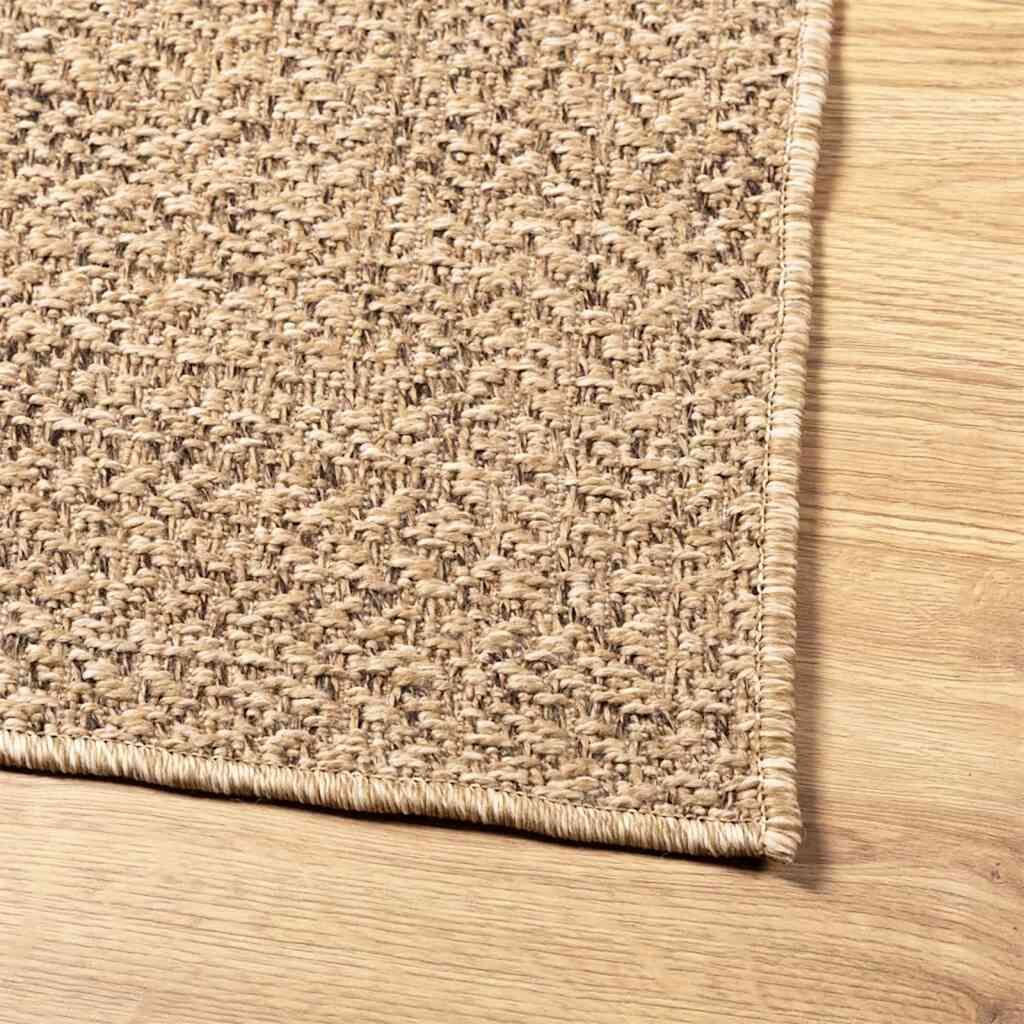Vidaxl Alfombra Zizur Apariencia Yute Interior Exterior Beige 80x150cm_4