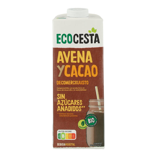 Bebida Vegetal de Avena con Cacao Bio, 1L Ecocesta