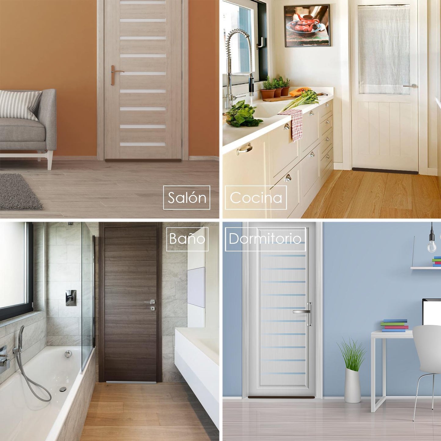 Burlete Puerta Espuma Marron Bajopuerta 95 Cm.