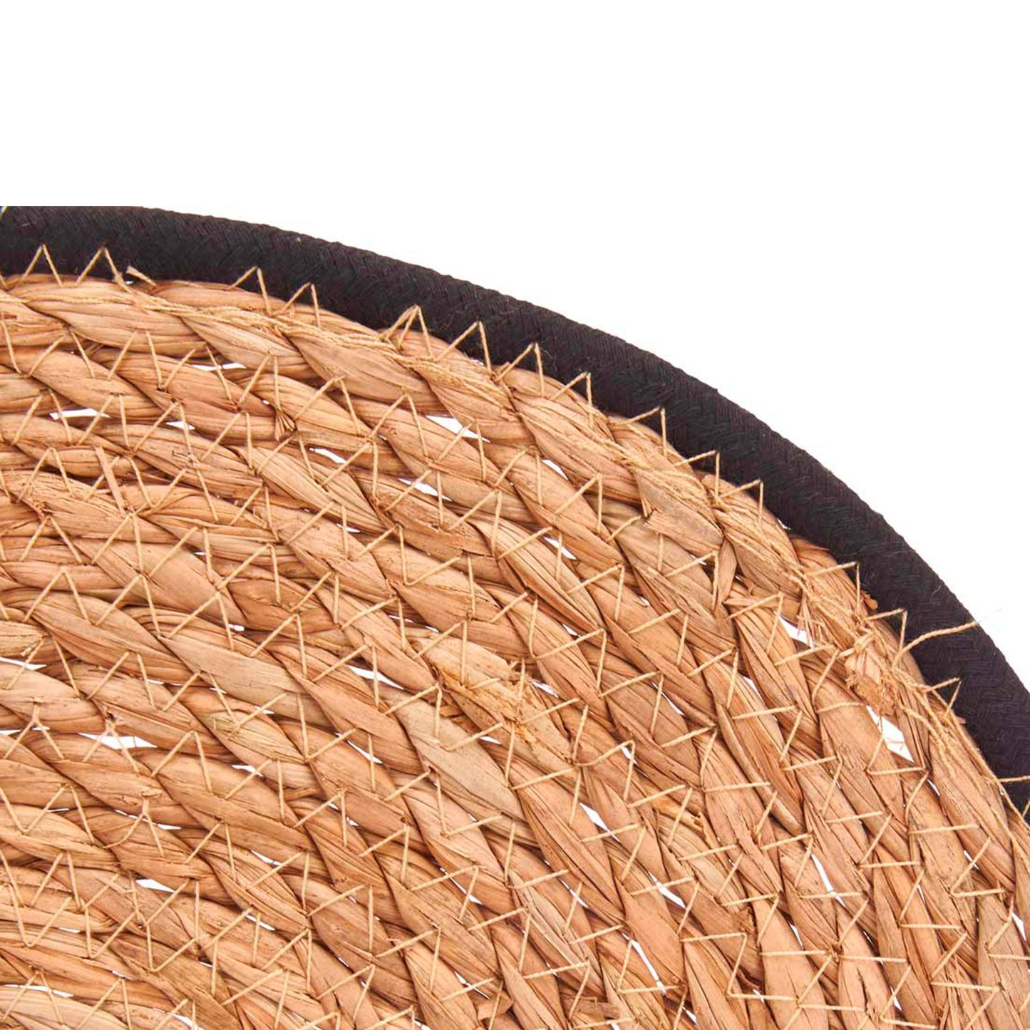 Salvamantel Esparto Borde Tela Negro 35c Colección Kinvara_3