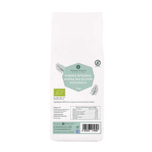 Harina Integral de Avena Sin Gluten Eco Planeta Huerto 5 Kg