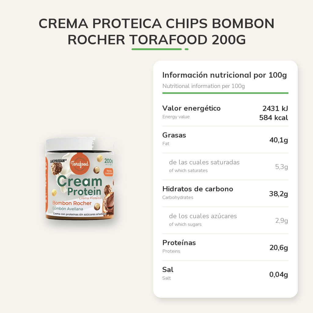 Información nutricional