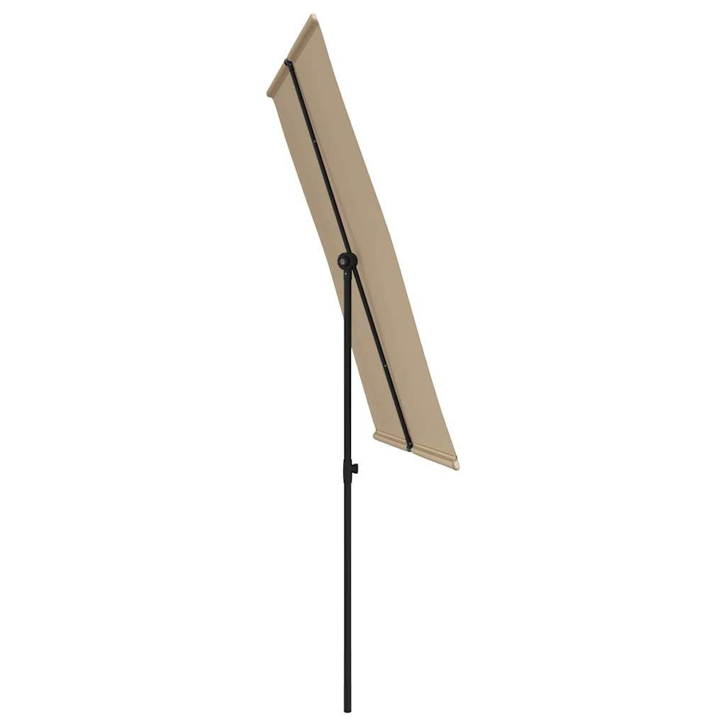 Vidaxl Sombrilla De Jardín Con Palo De Aluminio Taupe 2x1,5 M_4