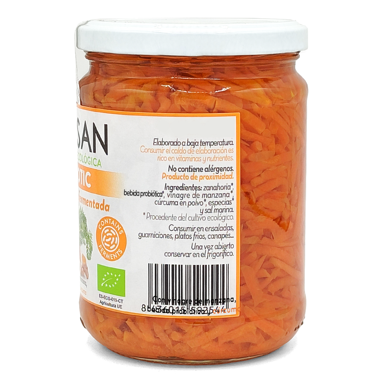 Zanahoria Fermentada Con Cúrcuma Ecológica 420gr