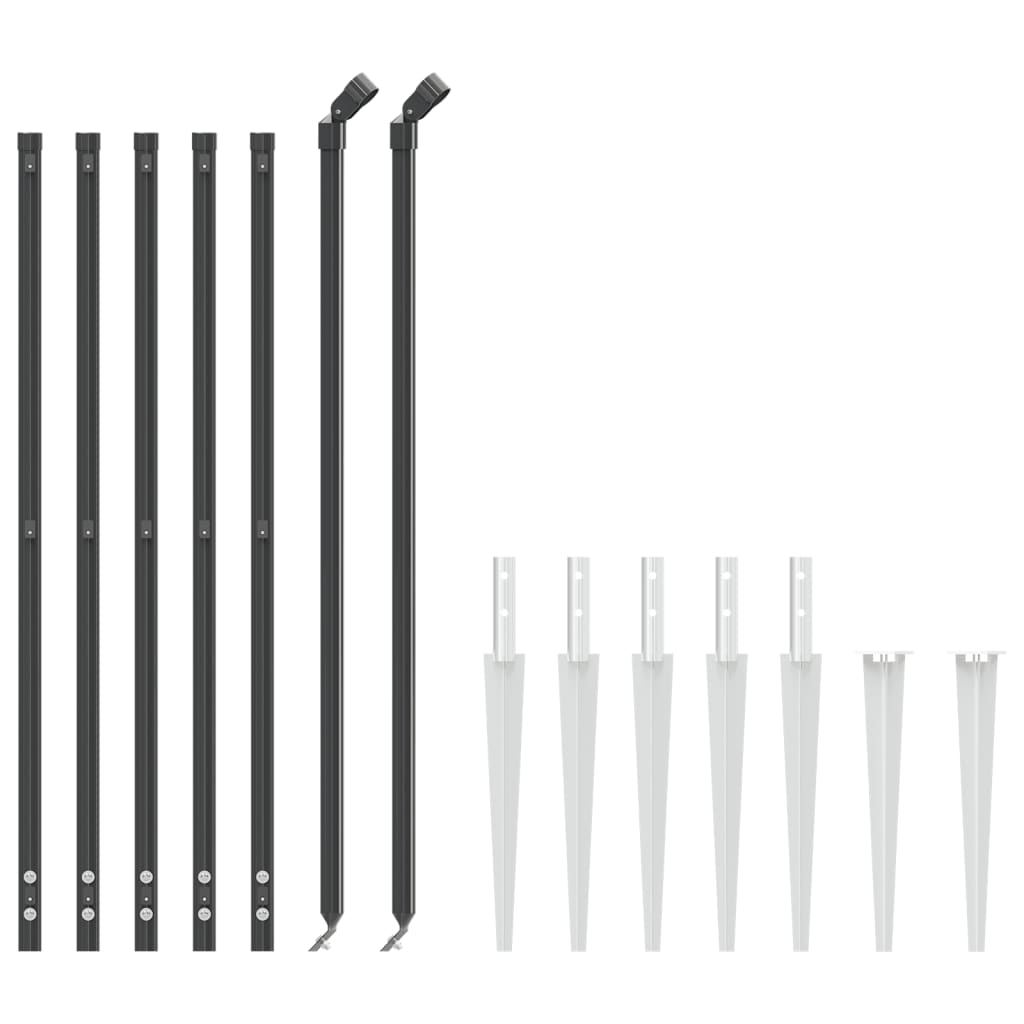 Cerca De Alambre Con Pinchos De Anclaje Gris Antracita 1,1x10 M / Vetonek_4