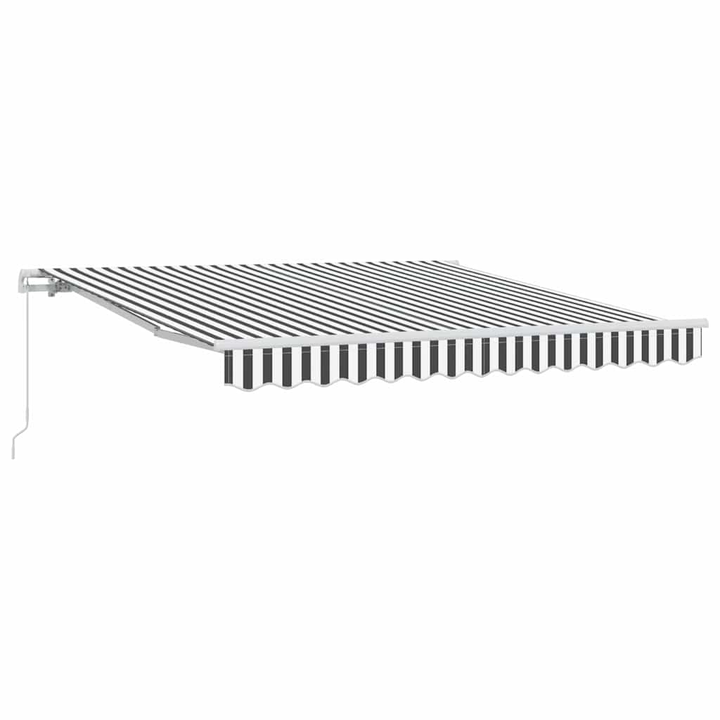 Toldo Retráctil Manual Gris Antracita Y Blanco 300x250 Cm_5