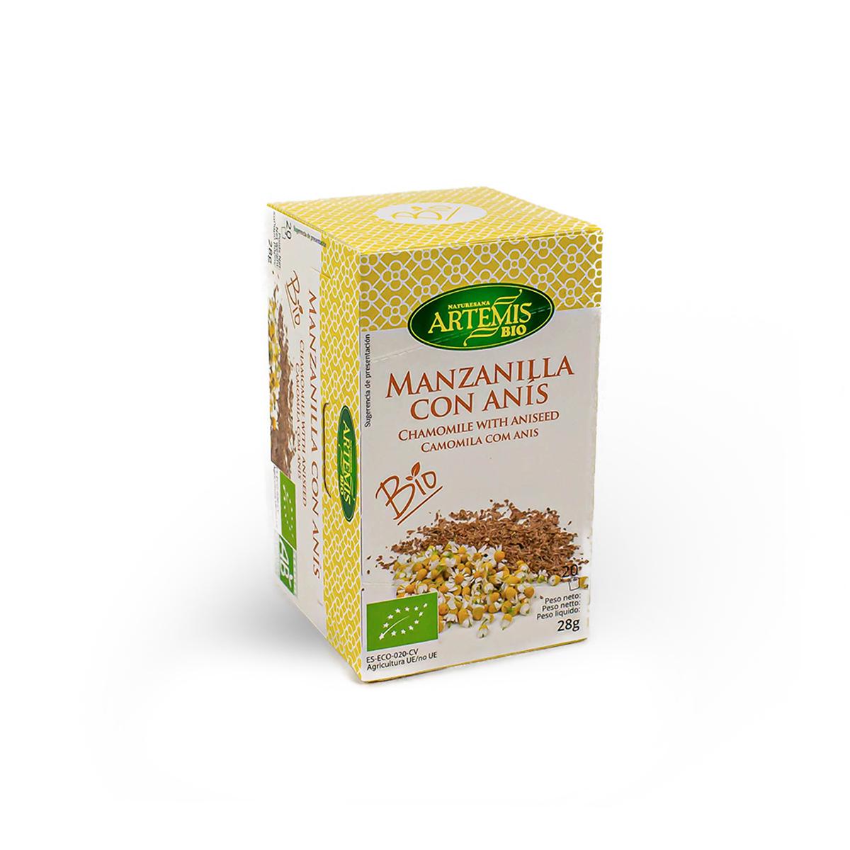 Manzanilla con Anís Artemis, 20 filtros.