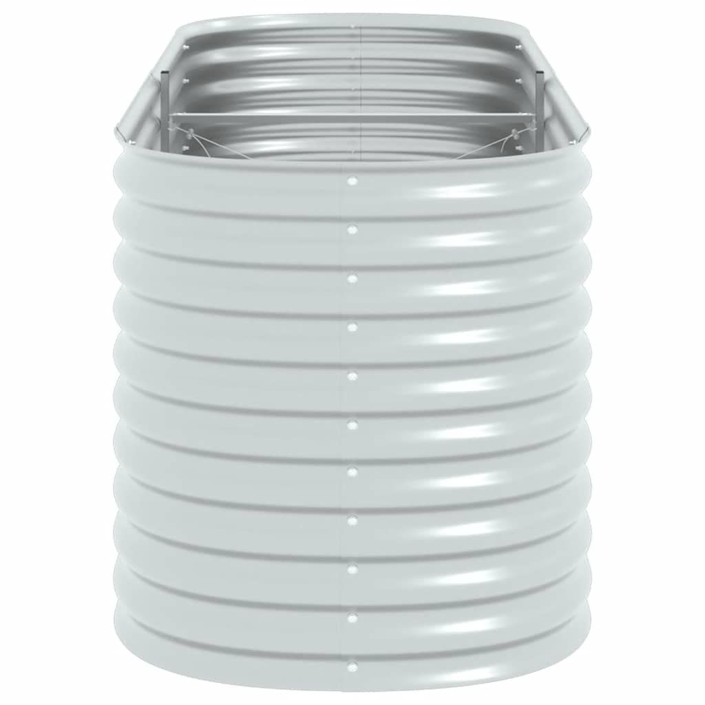 Arriate De Acero Galvanizado Plateado 240x80x81 Cm_5