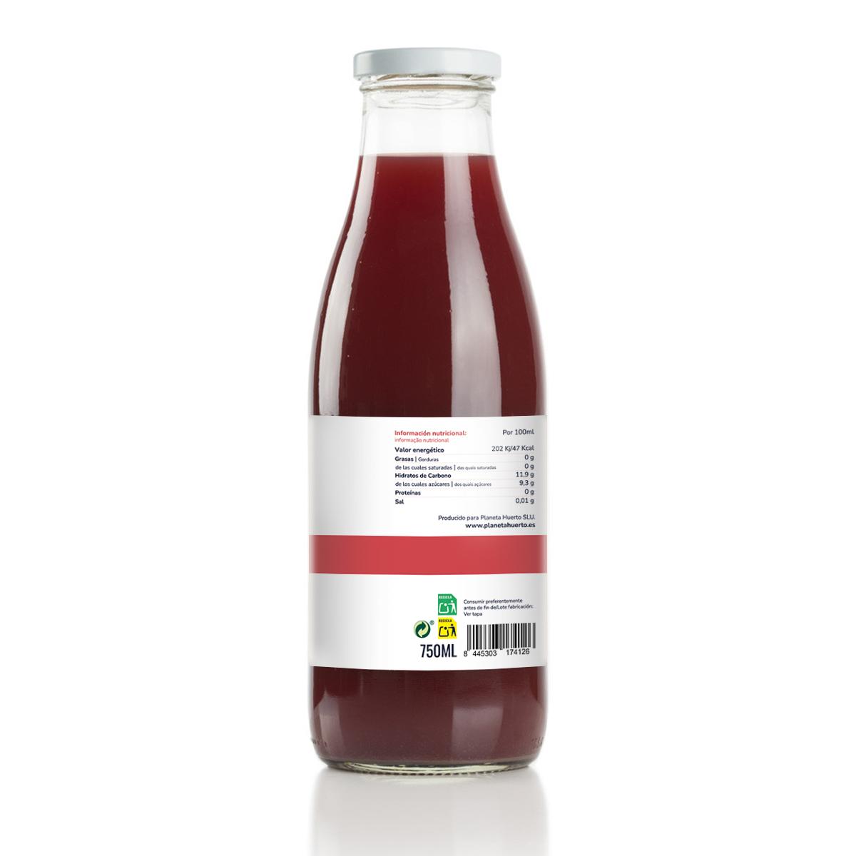 Zumo de Granada 100% fruta exprimida Eco Planeta Huerto 750ml