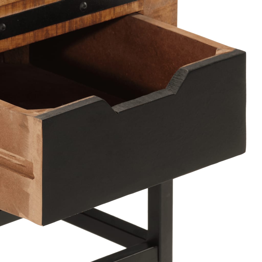 Mesita De Noche Madera Maciza De Mango 40x40x45 Cm_4