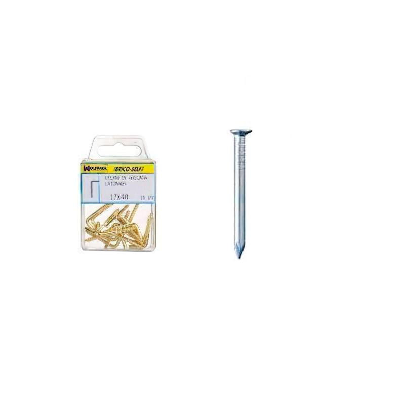 Punta Acero Cabeza Plana Zincada 2,50x30 Mm. 30 Unidades_0