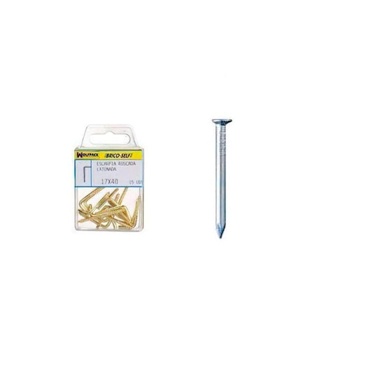 Punta Acero Cabeza Plana Zincada 2,50x40 Mm. 25 Unidades