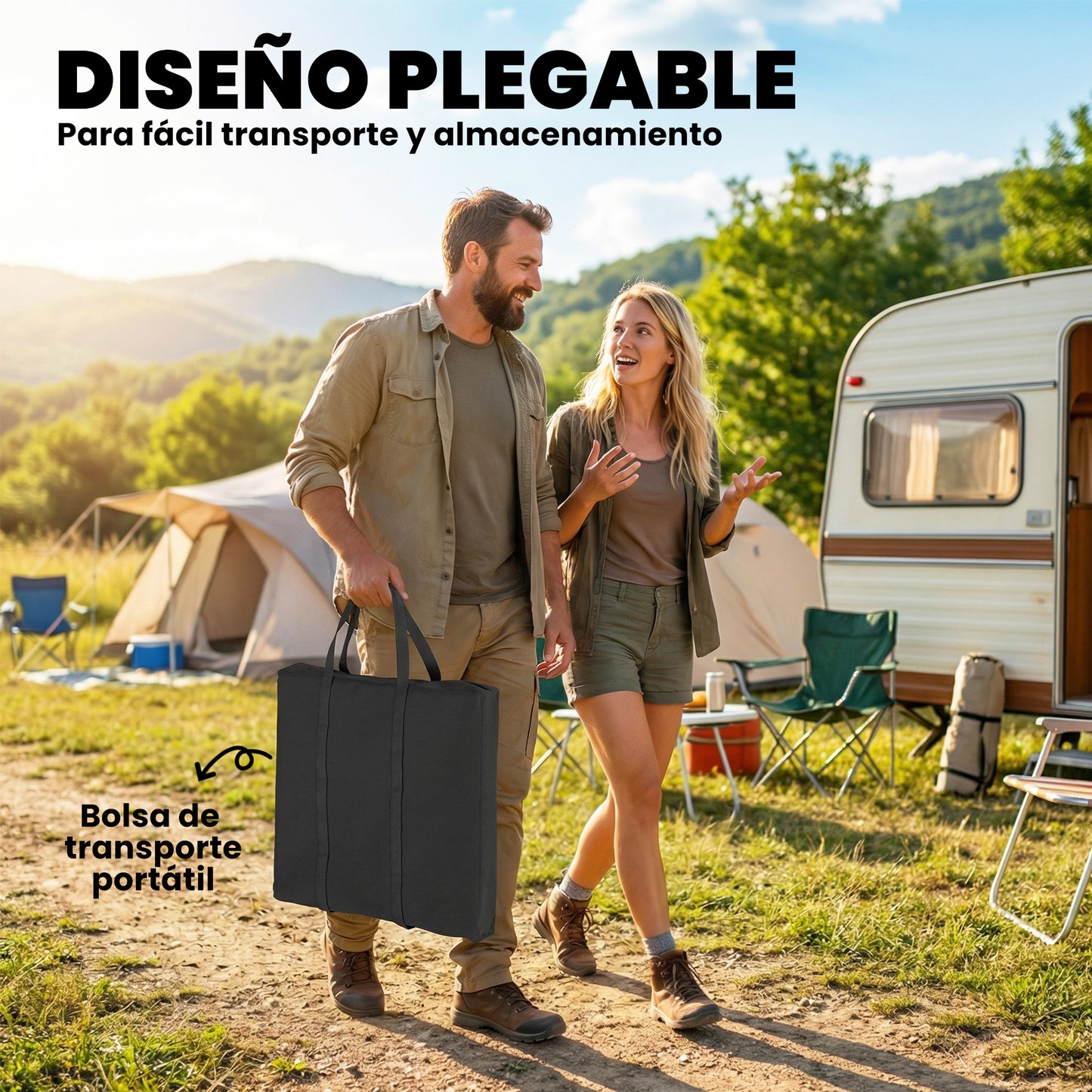 Outsunny Mesa Plegable Camping Con Fregadero Y Altura Regulable_5