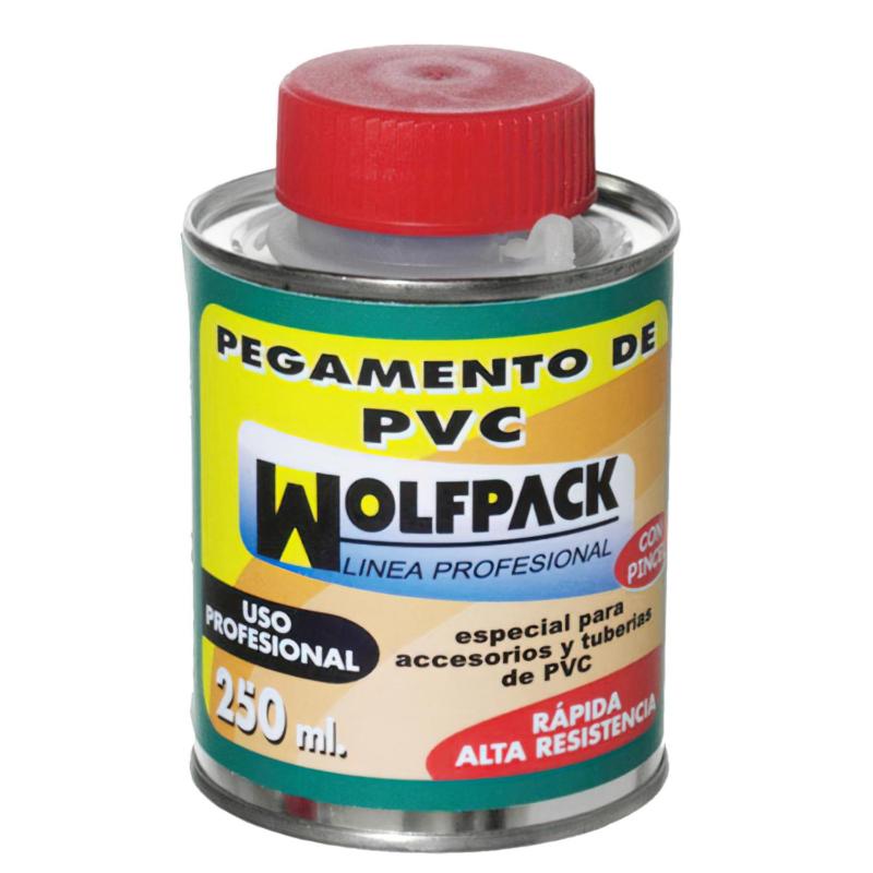 Pegamento Pvc Wolfpack Con Pincel 250 Ml._0
