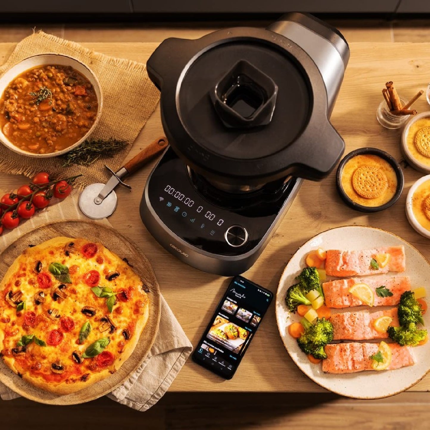 Robot De Cocina Multifunción Mambo 11090 Habana. 1600 W, 37 Funciones, App, Báscula, Jarra Antiadherente Habana Y Jarra De 3,3 Litros De Acero Inox,_4