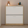 Zapatero Entrada Recibidor, Mueble Auxiliar Estrecho Zapatos, 2 Puertas, Madera 82x74x25 Cm, Briebe, Nova, Blanco